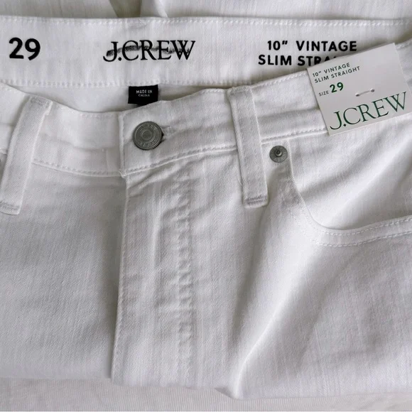 J. Crew White Straight Leg Jeans - Picture 5 of 5
